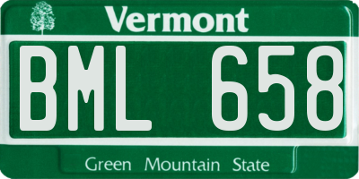VT license plate BML658