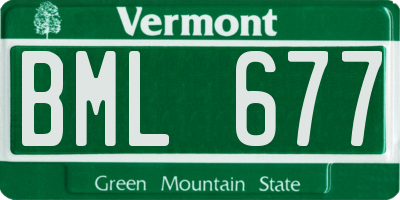 VT license plate BML677