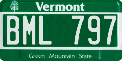 VT license plate BML797