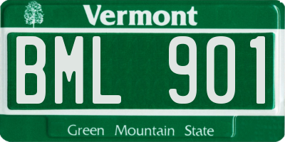 VT license plate BML901
