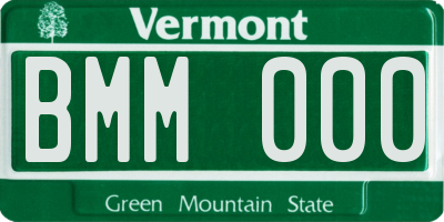VT license plate BMM000