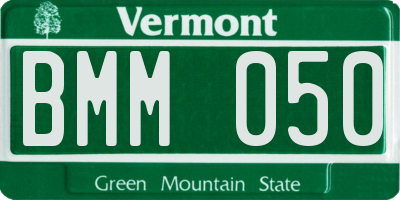 VT license plate BMM050