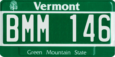 VT license plate BMM146