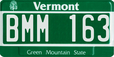 VT license plate BMM163