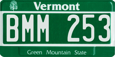 VT license plate BMM253