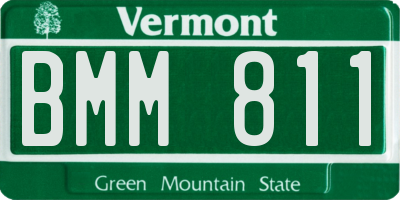 VT license plate BMM811
