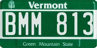 VT license plate BMM813