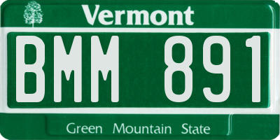 VT license plate BMM891