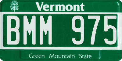 VT license plate BMM975