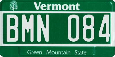 VT license plate BMN084