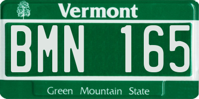 VT license plate BMN165