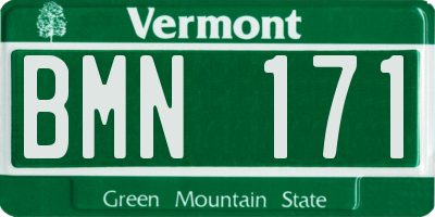 VT license plate BMN171