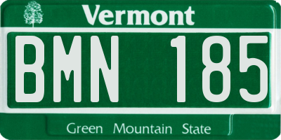 VT license plate BMN185