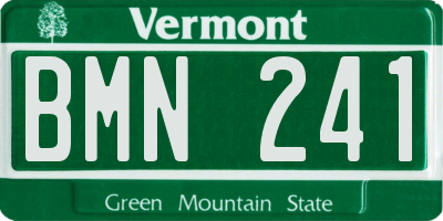 VT license plate BMN241