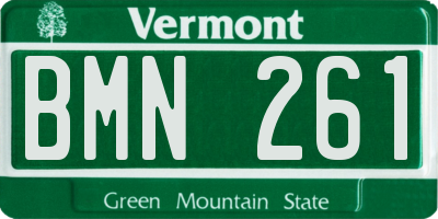 VT license plate BMN261