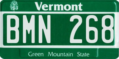 VT license plate BMN268