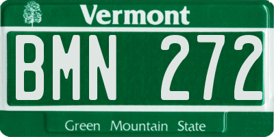 VT license plate BMN272