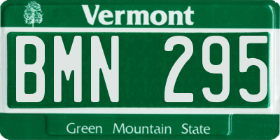 VT license plate BMN295