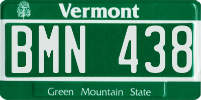 VT license plate BMN438