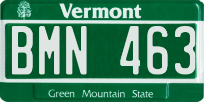 VT license plate BMN463