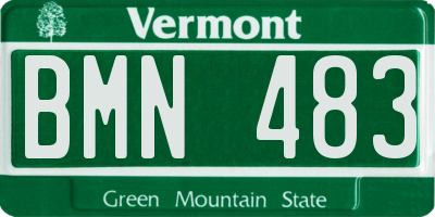 VT license plate BMN483