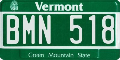 VT license plate BMN518