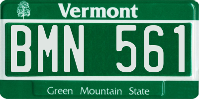 VT license plate BMN561