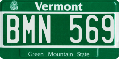 VT license plate BMN569