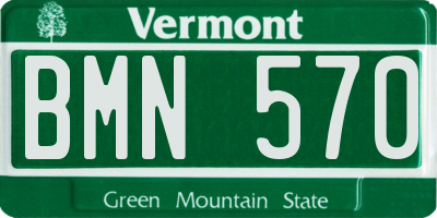 VT license plate BMN570