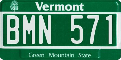 VT license plate BMN571