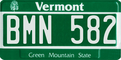 VT license plate BMN582