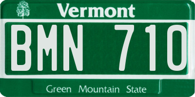 VT license plate BMN710