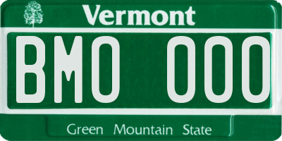 VT license plate BMO000