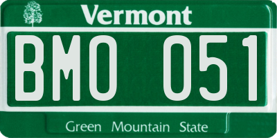 VT license plate BMO051