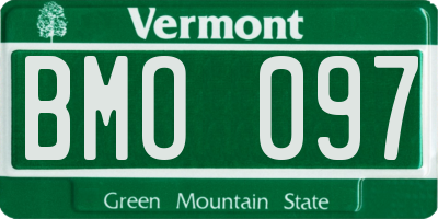 VT license plate BMO097