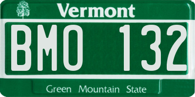 VT license plate BMO132