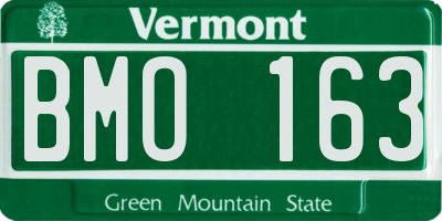 VT license plate BMO163