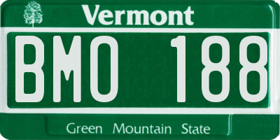 VT license plate BMO188
