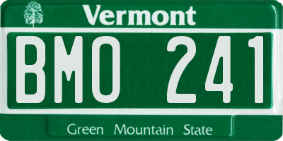 VT license plate BMO241