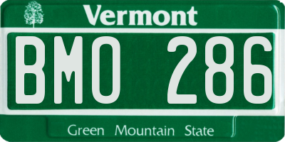 VT license plate BMO286