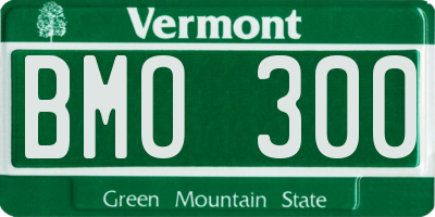 VT license plate BMO300