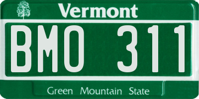 VT license plate BMO311