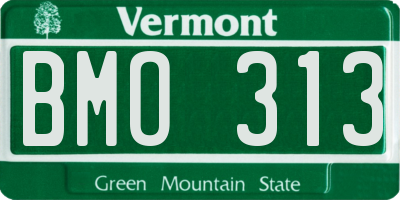 VT license plate BMO313