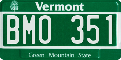 VT license plate BMO351