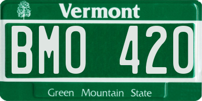 VT license plate BMO420