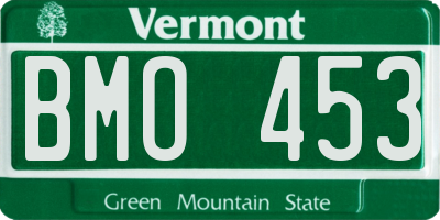 VT license plate BMO453