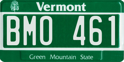 VT license plate BMO461
