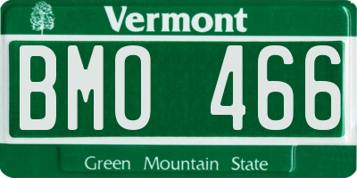 VT license plate BMO466