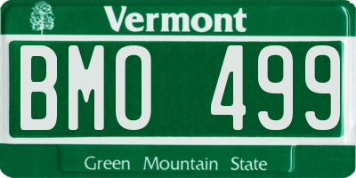 VT license plate BMO499