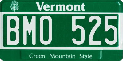 VT license plate BMO525